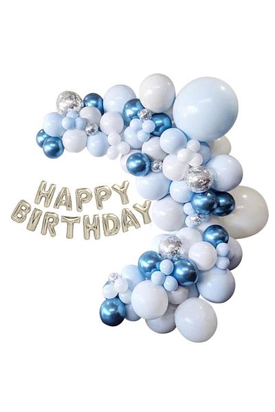 Ropet Happy Birthday party balloon and decoration set, 761, 86 pcs, Ropet