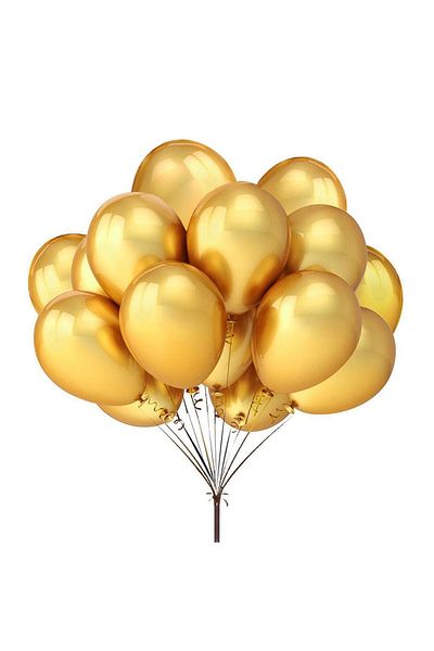 Ropet Set of 25 latex balloons, Gold, 30cm, Ropet