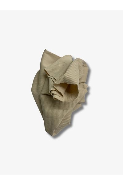 Yiğit Kumaş Beige Camisole (Ribana) Fabric, Piece 45X130 cm