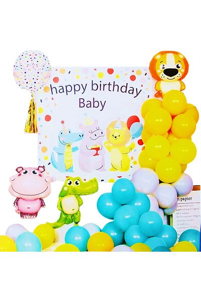 Ropet Happy Birthday party balloon and decoration set, 9028, 51 pcs, Ropet