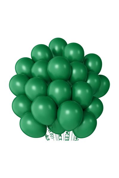 Ropet Set 10 baloane latex, Verde inchis, 30cm, Ropet