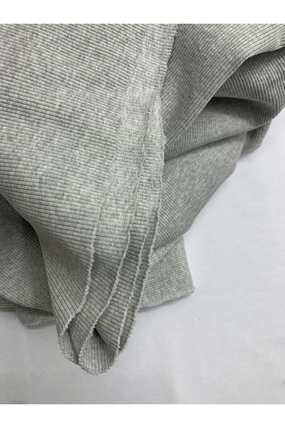 Yiğit Kumaş Camisole (Ribana) Fabric, Piece 100X140 cm Gray