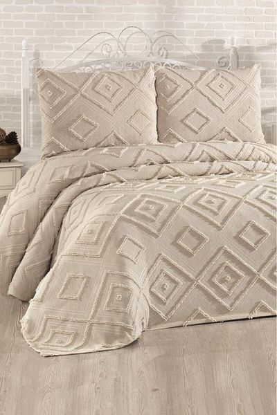 Çeyiz Diyarı Dowry Land Samira 3 Piece Double Pique Set Beige