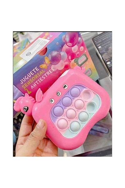 Flippy Interactive Console Toy, 120 Levels, Sounds And Lights, 13.5x5.5x12.5 Cm, ​​Unicorn Fuchsia