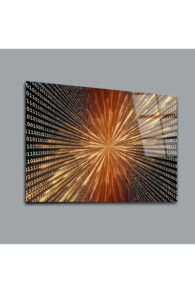 Glassual Art 3 Boyutlu Rakamlı Karışık Cam Tablo #PCT0206