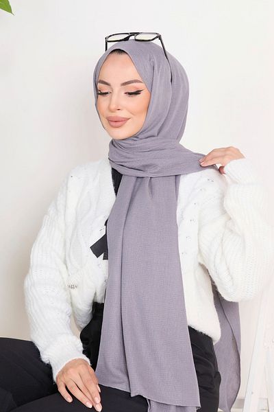 TOFİSA Soft Cotton Shawl Gray - 23352