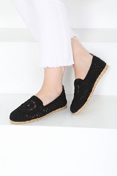 TOFİSA Balerini negri tricotați de damă - 27240