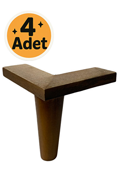 Moda Power MODA AGAÇ AYAK 12 Cm Mobilya Baza Koltuk Puf Ayak Kanepe Ayağı (4 Adet)