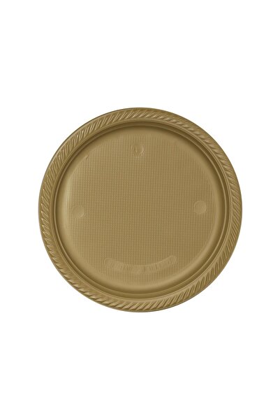 Genel Markalar Lüks Plastik Tabak Gold 22 cm - 25 Adet