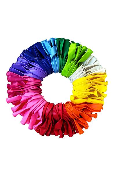 Ropet Set of 200 party balloons, Ropet, Latex, Multicolor