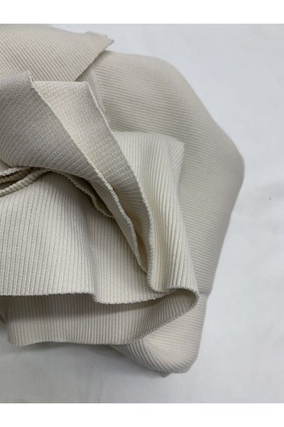 Yiğit Kumaş Cream Camisole (Ribana) Fabric, Piece 110X120 cm