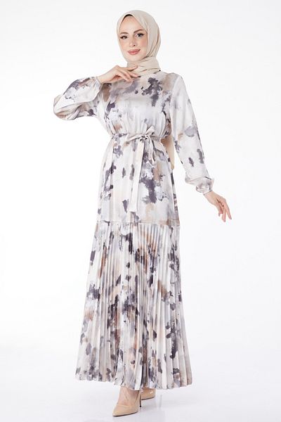 TOFİSA Rochie de seara cu modele cu fusta plisata afumata - 24882