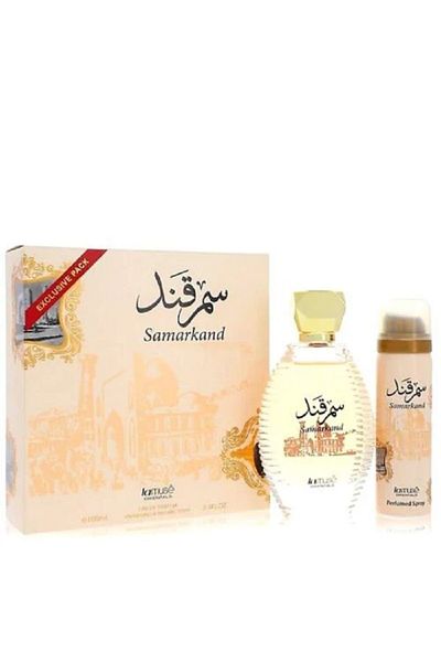 lattafa Set of eau de parfum, 100 ml, and deodorant spray, 50 ml, Lattafa, Samarkand, Unisex