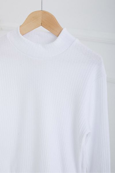 TOFİSA Girl's White Ribbed Badi - 26677