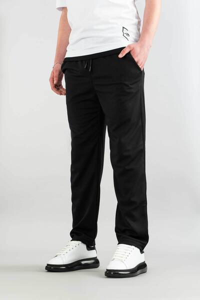 bombe Men's Fabric Canvas Blended Comfortable Fit Bagy Pants Fabric Belted Drawstring Lycra Pants