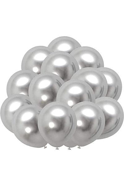 Ropet Set of 100 latex balloons, Silver, 30cm, Ropet