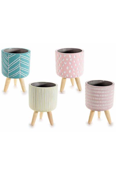 Decorer Set 4 Ghivece Flori Ceramica Flora 11x16 Cm