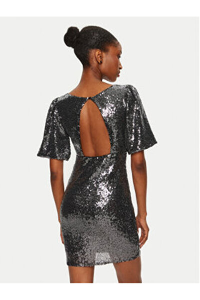 RINASCIMENTO Rochie de cocktail pentru femei CFC0019737002 argintie