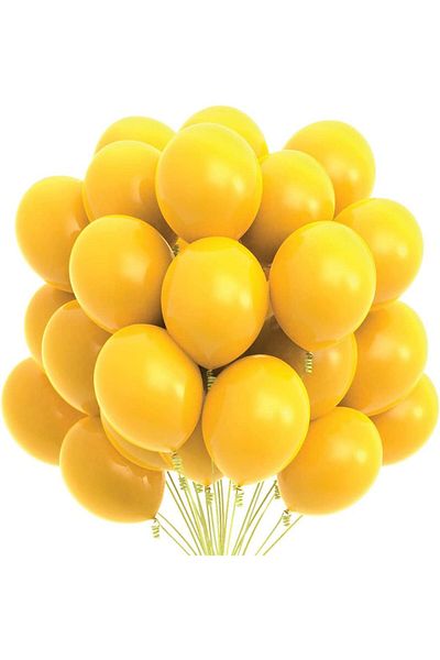 Ropet Set of 25 latex balloons, Yellow, 30cm, Ropet