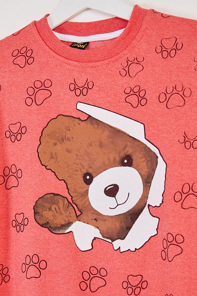 TOFİSA Girl's Rose Print Sweatshirt - 26441