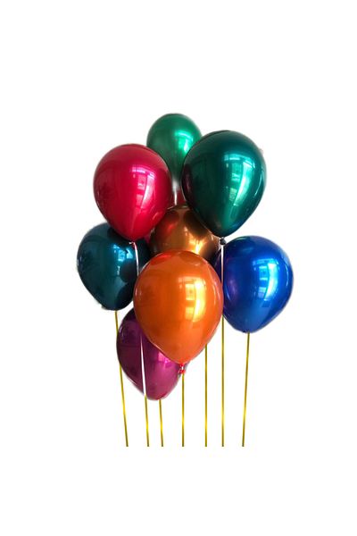 Ropet Set of 20 double balloons, 2 layers, multicolor chrome, Ropet