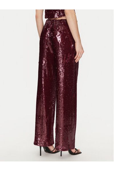 Haveone Women's Fabric Trousers PGE-M236 Burgundy
