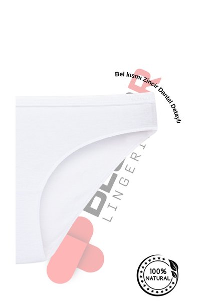 BEGBOR LİNGERİE Solid Textured High Waist Women's Slip Panties – Soft Cotton Comfort