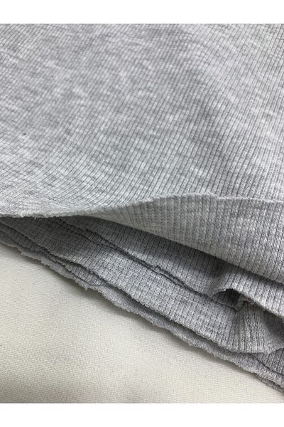 Yiğit Kumaş Gray Camisole (Ribana) Fabric, Piece 75X130 cm