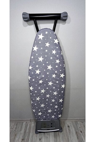 AK LALE Husă din pânză pentru masă de călcat de lux, elastică, rezistentă la căldură (STAR GREY)