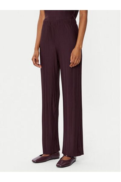 Gina Tricot Women's Fabric Trousers 23460 Burgundy