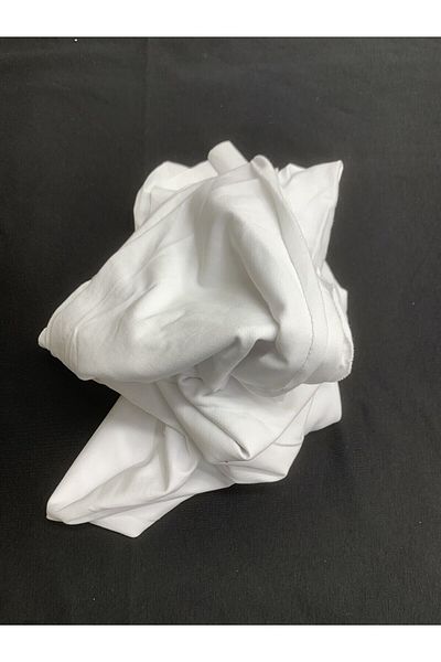 Yiğit Kumaş White Tok Single Jersey Fabric, Piece 105X190 cm