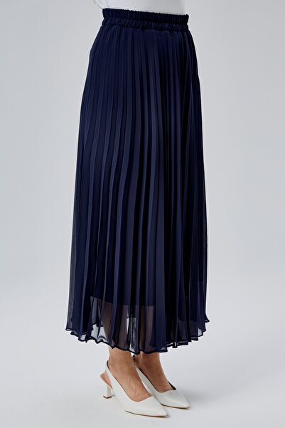 Modabenna Плісирована шифонова спідниця на підкладці з візерунком, з еластичною талією, плісирована плісе