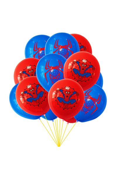 Ropet Set of 13 latex balloons, Spiderman color print, 30cm, Ropet