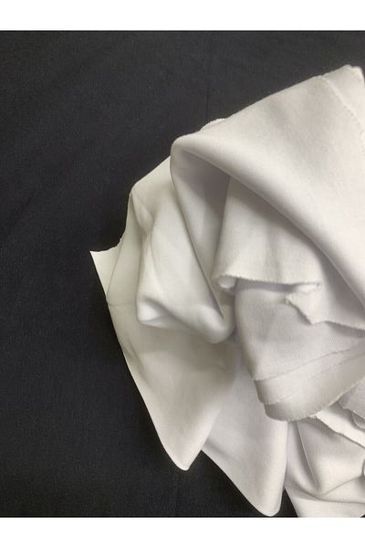 Yiğit Kumaş White Interlock Fabric, Track 120X180 cm
