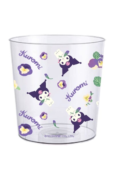 Genel Markalar Renkli Çiçek Desenli Şeffaf PET Çöp Kovası, Şık ve Fonksiyonel...