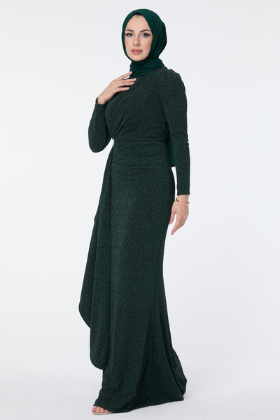 TOFİSA Suknia wieczorowa szmaragdowa - 23120