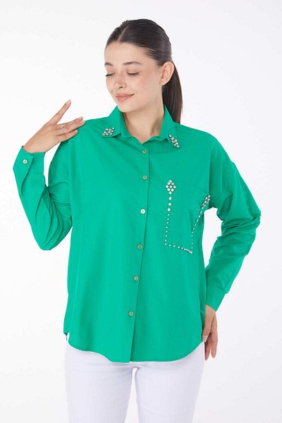 TOFİSA Πουκάμισο Stoned Green - 25909