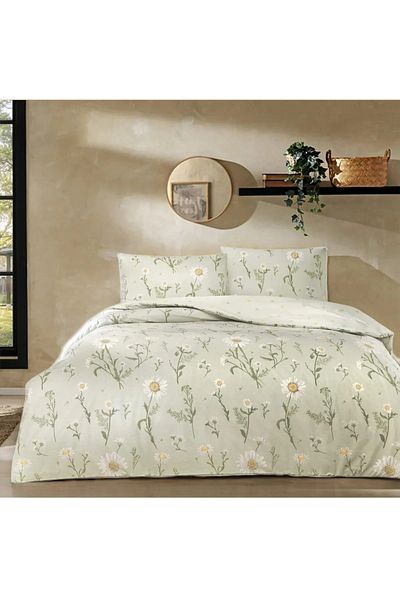 Taç Σετ Παπλωματοθήκη Taç Ranforce Laurel Green Μονό 160x220cm