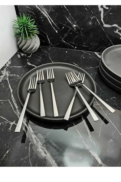 garaccu Stainless Steel Durable Luxury 6-Piece Flat Model Dinner Fork