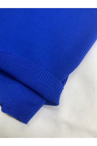 Yiğit Kumaş Blue Camisole (Ribana) Fabric, Piece 50X150 cm