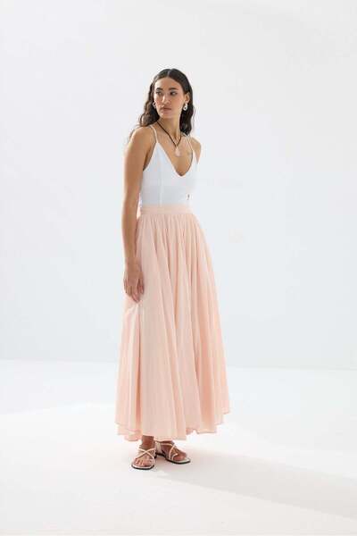 Tailors Room Voile Skirt - Salmon