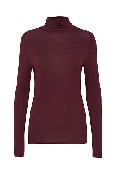 ICHI Women's Turtleneck 20113342 Burgundy
