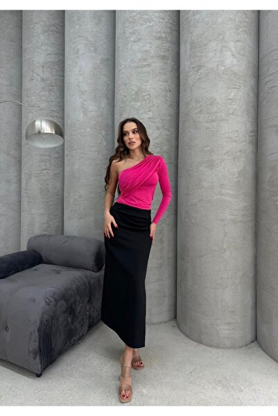 NİCE STYLE SET BLUZĂ CU CRISTALE ȘI FUSTĂ PENTRU FEMEI