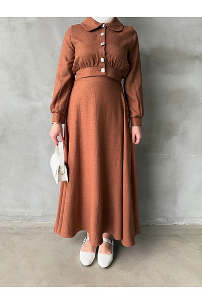 ENSA TESETTUR Lavin Skirt Suit Cream