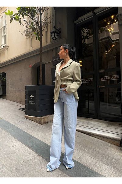 Joana Blugi Boyfriend Albastri Angeliq