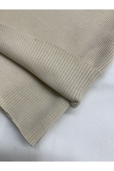 Yiğit Kumaş Beige Camisole (Ribana) Fabric, Piece 65X140 cm