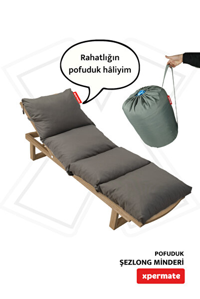 XPERMATE Pofuduk Şezlong Minderi Çantalı 60x180x12cm Su Itici,katlanır,uv Gün...
