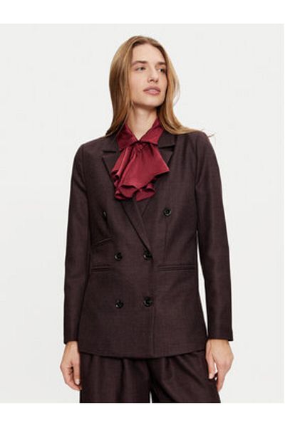 Haveone Women's Blazer JVI-M032 Burgundy