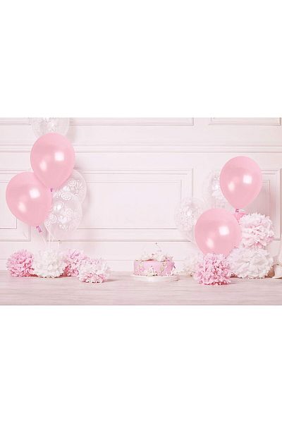 Ropet Set of 25 latex balloons, Light pink, 30cm, Ropet