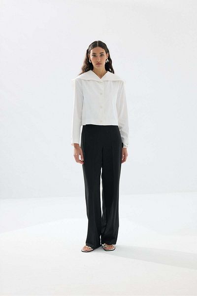 Tailors Room Cămașă cu guler marinar - albă